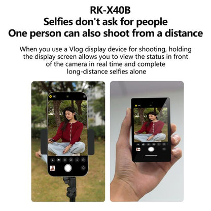 Mobile Phone Selfie Wireless Same Screen Player Smartphone Magnetic Rear Selfie Monitor Screen(Black) - Others Accessories by buy2fix | Online Shopping UK | buy2fix