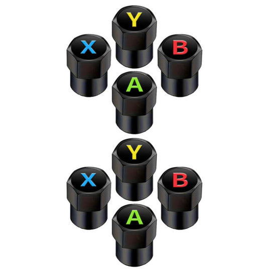 2 Sets Car Modification Aluminum Tire Valve Caps, Style: Alphabet Model