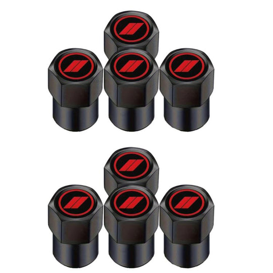 2 Sets Car Modification Aluminum Tire Valve Caps, Style: Red Logo