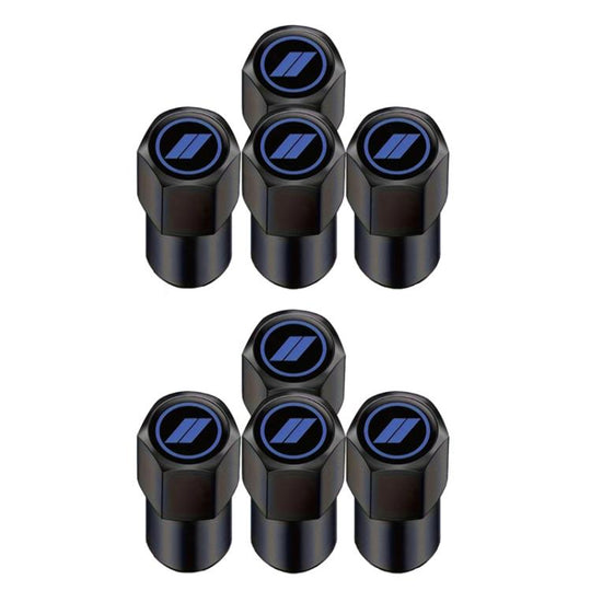 2 Sets Car Modification Aluminum Tire Valve Caps, Style: Blue Logo