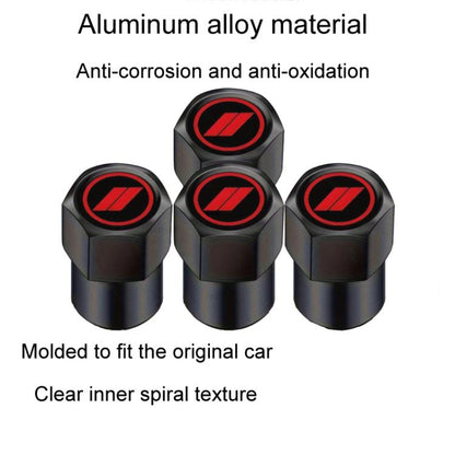 2 Sets Car Modification Aluminum Tire Valve Caps, Style: Blue Logo - Tire Valve Caps by buy2fix | Online Shopping UK | buy2fix