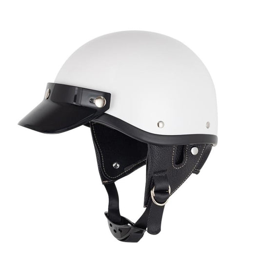 Motorcycle Helmet Brim Retro 3-Button Helmet Visor Sunshade Protection Half Helmet Hat Brim(Dark Tea) - Helmets by buy2fix | Online Shopping UK | buy2fix