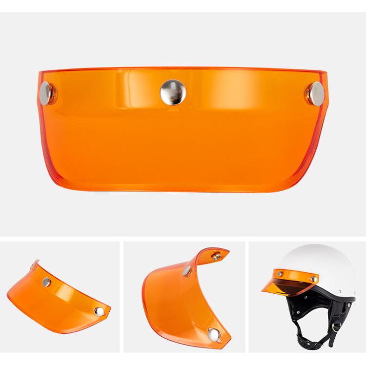 Motorcycle Helmet Brim Retro 3-Button Helmet Visor Sunshade Protection Half Helmet Hat Brim(Light Tea) - Helmets by buy2fix | Online Shopping UK | buy2fix