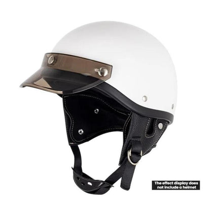 Motorcycle Helmet Brim Retro 3-Button Helmet Visor Sunshade Protection Half Helmet Hat Brim(Light Tea) - Helmets by buy2fix | Online Shopping UK | buy2fix