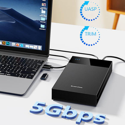 Blueendless MR35TC 3.5-inch USB3.0 2.5/3.5-inch SATA Mobile Hard Disk Box(Type-C UK Plug) - External Solid State Drives by Blueendless | Online Shopping UK | buy2fix