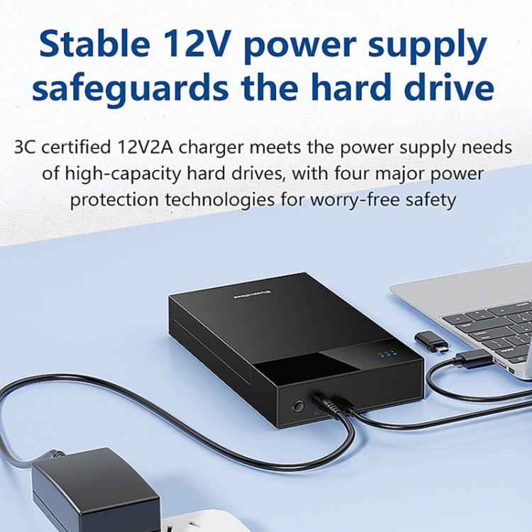 Blueendless MR35TC 3.5-inch USB3.0 2.5/3.5-inch SATA Mobile Hard Disk Box(Type-C US Plug) - External Solid State Drives by Blueendless | Online Shopping UK | buy2fix