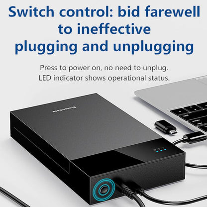 Blueendless MR35TC 3.5-inch USB3.0 2.5/3.5-inch SATA Mobile Hard Disk Box(Type-C US Plug) - External Solid State Drives by Blueendless | Online Shopping UK | buy2fix