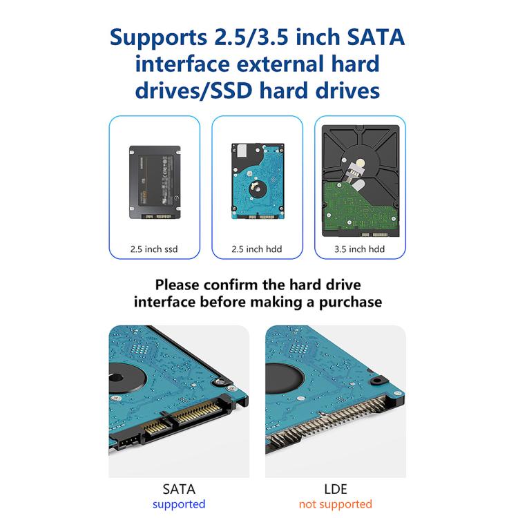 Blueendless MR35TC 3.5-inch USB3.0 2.5/3.5-inch SATA Mobile Hard Disk Box(Type-C US Plug) - External Solid State Drives by Blueendless | Online Shopping UK | buy2fix