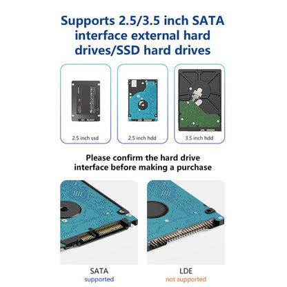 Blueendless MR35TC 3.5-inch USB3.0 2.5/3.5-inch SATA Mobile Hard Disk Box(Type-C US Plug) - External Solid State Drives by Blueendless | Online Shopping UK | buy2fix
