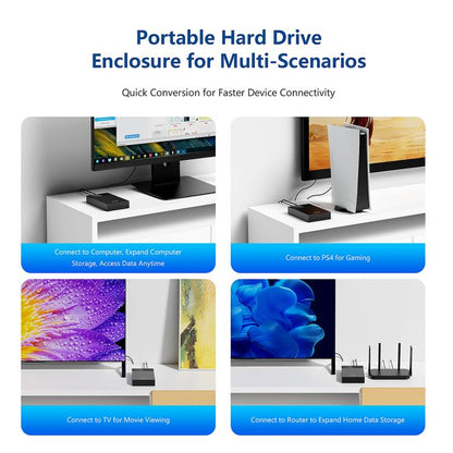 Blueendless MR35TC 3.5-inch USB3.0 2.5/3.5-inch SATA Mobile Hard Disk Box(Type-C US Plug) - External Solid State Drives by Blueendless | Online Shopping UK | buy2fix