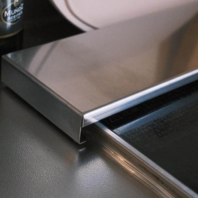 Stainless Steel Exhaust Vent Cover Gas Stove Cover Seasoning Rack Oil Splash Guard Retractable 43.5-80cm - Cooktop Parts by buy2fix | Online Shopping UK | buy2fix