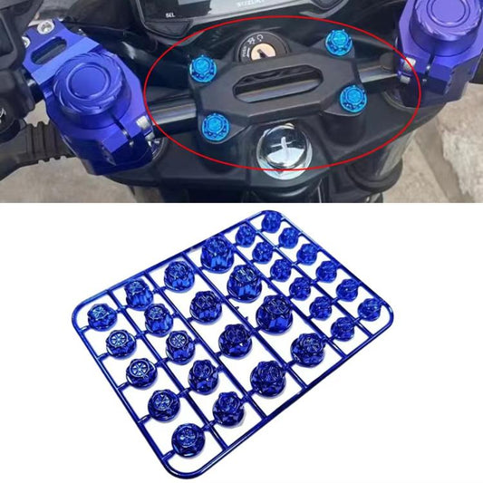 E-Bike Motorcycle Hexagonal Screw Cap Modification Accessories Electroplated Burned Titanium Screw Decoration(Red) - Ornamental Parts by buy2fix | Online Shopping UK | buy2fix