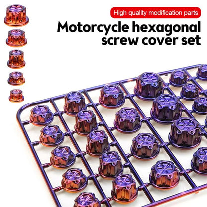 E-Bike Motorcycle Hexagonal Screw Cap Modification Accessories Electroplated Burned Titanium Screw Decoration(Red) - Ornamental Parts by buy2fix | Online Shopping UK | buy2fix