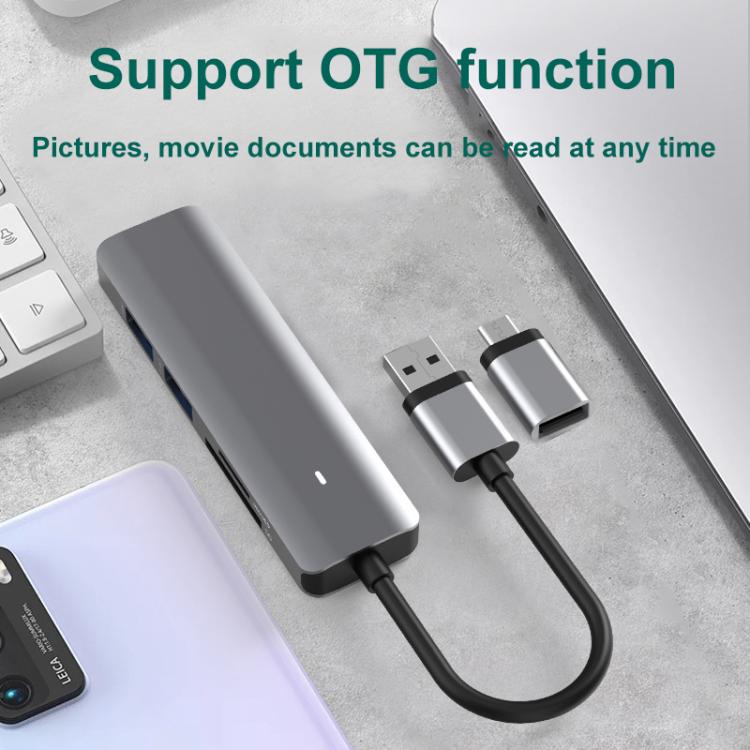 Blueendless Type-C Expansion Dock Multifunctional HUB Docking Station 4-in-1 USB3.0 x 4 - USB HUB by Blueendless | Online Shopping UK | buy2fix