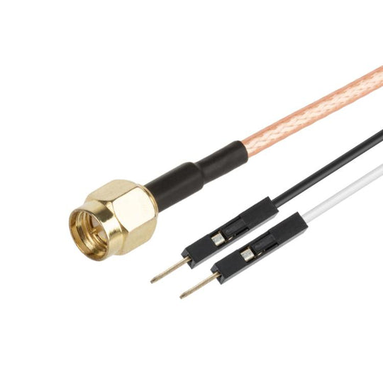 SMA Male To Dual DuPont Male RG316 RF Test Extension Adapter Cable(0.5m)