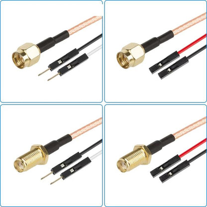 SMA Female To Dual DuPont Female RG316 RF Test Extension Adapter Cable(0.5m) - Connectors by buy2fix | Online Shopping UK | buy2fix