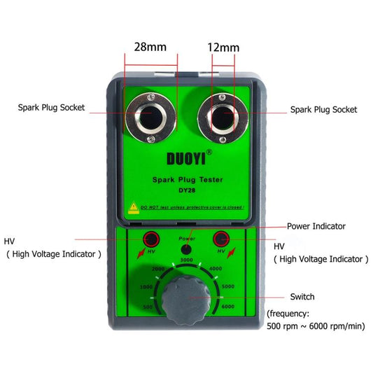 DUOYI Automobile Dual-hole Spark Plug Diagnostic Tester(EU Plug) - Electronic Test by DUOYI | Online Shopping UK | buy2fix