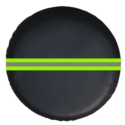 15inch Thickened Imitation Leather Car Tire Protector Spare Tire Cover With Reflective Stripes(FG-3 Green) - Window Foils & Solar Protection by buy2fix | Online Shopping UK | buy2fix