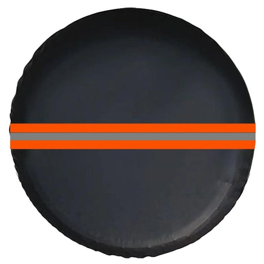 16inch Thickened Imitation Leather Car Tire Protector Spare Tire Cover With Reflective Stripes(FG-2 Red) - Window Foils & Solar Protection by buy2fix | Online Shopping UK | buy2fix