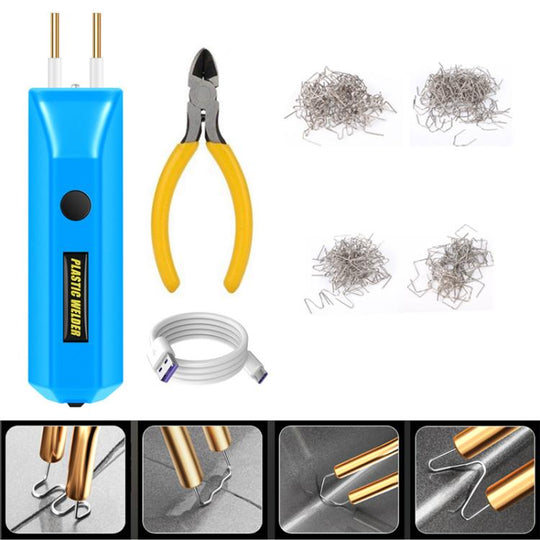 Lithium Plastic Welding Machine Rechargeable Cordless Car Bumper Plastic Repair Welder Parts Repair Tool, Spec: Blue Paper Boxed