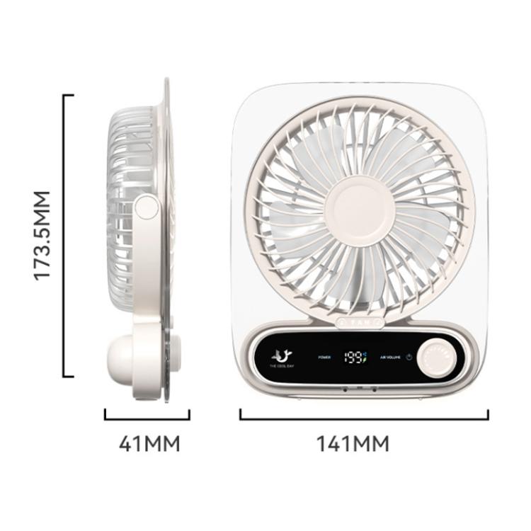 199-speed Desktop wall-mounted Fan With Handle & Light Built-in Aromatherapy Cotton(Clear White) - Electric Fans by buy2fix | Online Shopping UK | buy2fix