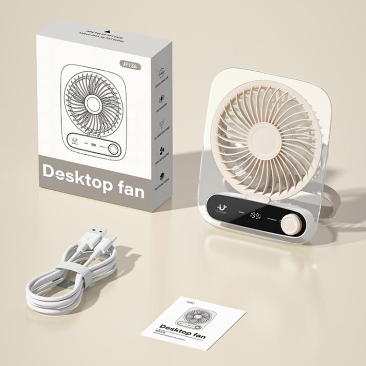 199-speed Desktop wall-mounted Fan With Handle & Light Built-in Aromatherapy Cotton(Clear White) - Electric Fans by buy2fix | Online Shopping UK | buy2fix