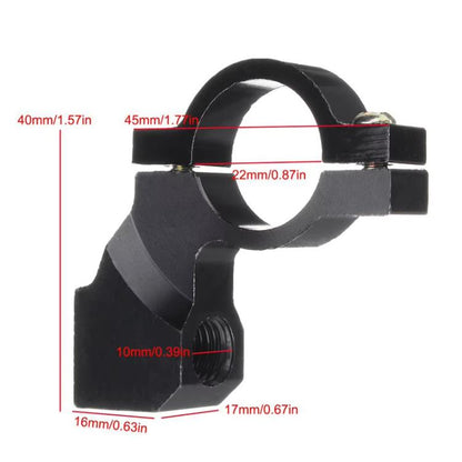Motorcycle Modified Rear View Mirror Bracket Holder Clamp E-Bike Mirror Mount Reflector Clamp(Black) - Side Mirrors by buy2fix | Online Shopping UK | buy2fix