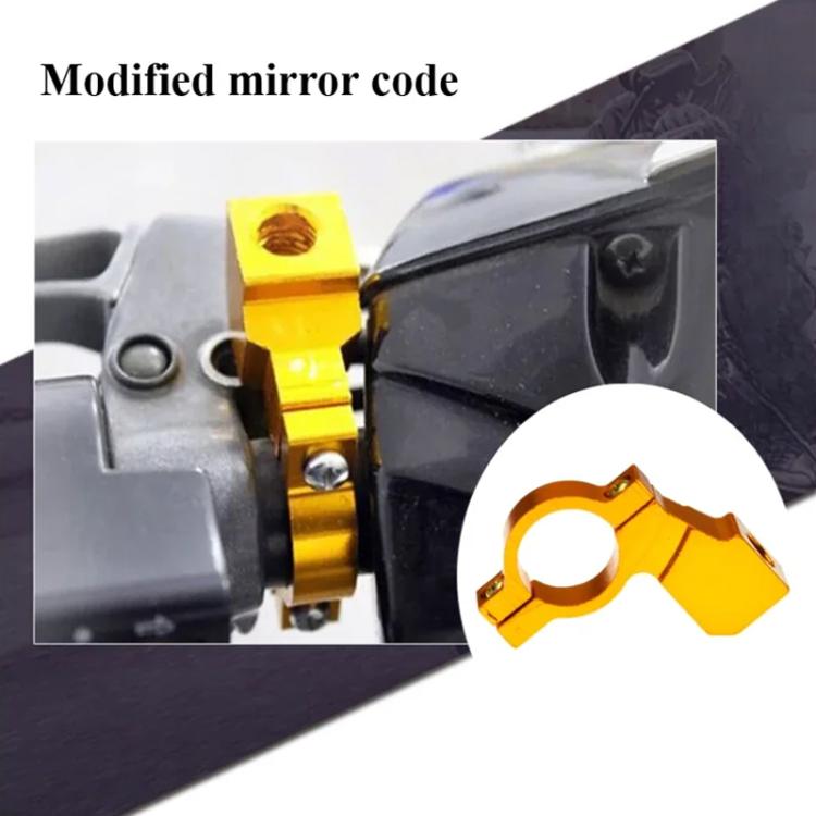 Motorcycle Modified Rear View Mirror Bracket Holder Clamp E-Bike Mirror Mount Reflector Clamp(Dark Blue) - Side Mirrors by buy2fix | Online Shopping UK | buy2fix