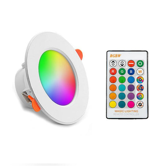 15W 85-265V RGB+White Light Ceiling Lamp Round Recessed Dimmable Ceiling Light With Remote Controller - Novelty Lighting by buy2fix | Online Shopping UK | buy2fix