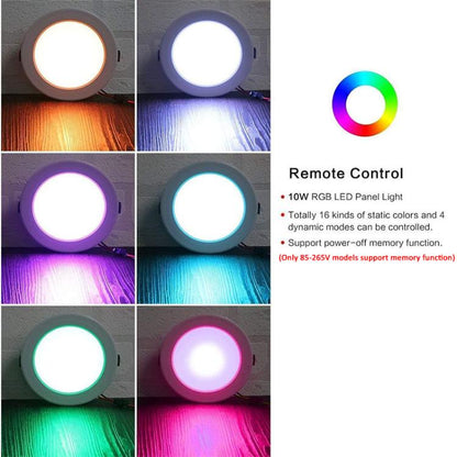 10W 85-265V RGB+White Light Ceiling Lamp Round Recessed Dimmable Ceiling Light With Remote Controller - Novelty Lighting by buy2fix | Online Shopping UK | buy2fix