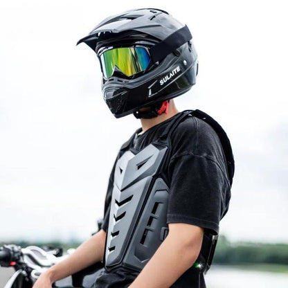 SULAITE Motocross Armor Vest Motorcycle Rider Chest Protection Equipment Racing Anti-Fall Armor Protector, Size: Uniform(White) - Protective Gear by SULAITE | Online Shopping UK | buy2fix