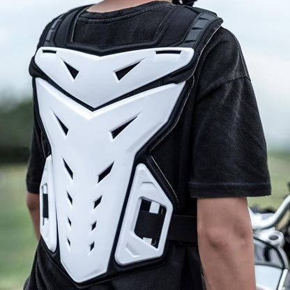 SULAITE Motocross Armor Vest Motorcycle Rider Chest Protection Equipment Racing Anti-Fall Armor Protector, Size: Uniform(White) - Protective Gear by SULAITE | Online Shopping UK | buy2fix
