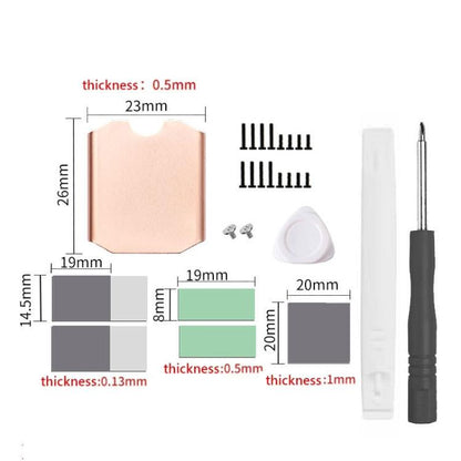 For Steam Deck Game Console SSD Copper Heat Sink M.2 2230 NVMe Radiator Pad, Spec: Set B - Steam Deck Spare Parts by buy2fix | Online Shopping UK | buy2fix