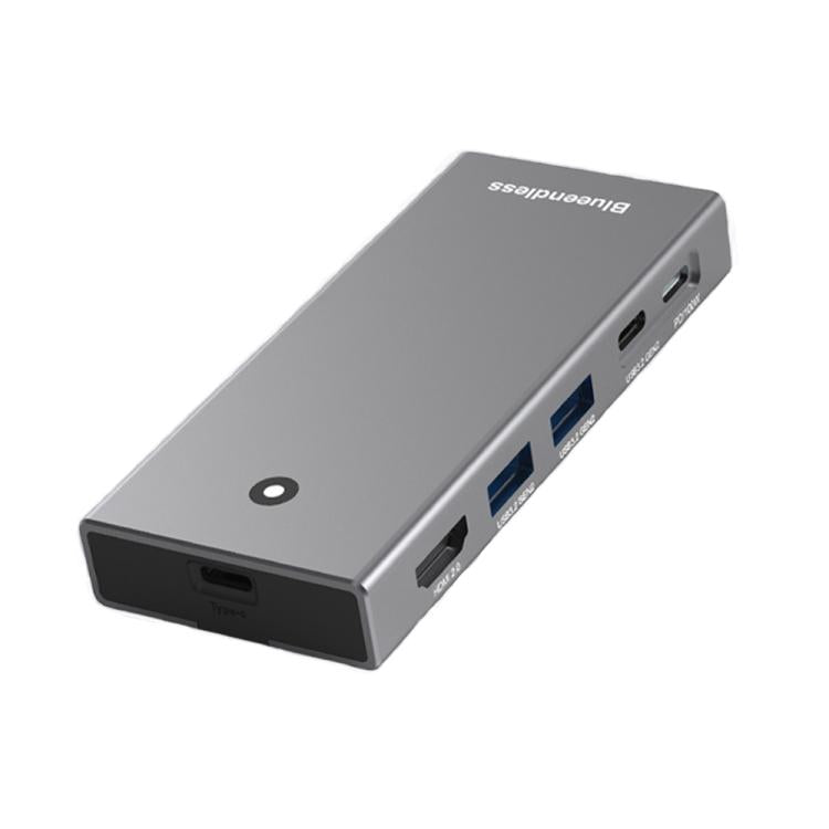 Blueendless M.2 Nvme/Sata Dual-Protocol Hard Disk Box HUB 4K60Hz+USB 10G x 2+Type-C 10G+PD100W - USB HUB by Blueendless | Online Shopping UK | buy2fix