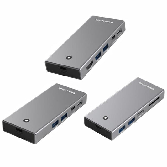 Blueendless M.2 Nvme/Sata Dual-Protocol Hard Disk Box HUB USB 10G x 2 + Type-C 10G + 5V2A - USB HUB by Blueendless | Online Shopping UK | buy2fix