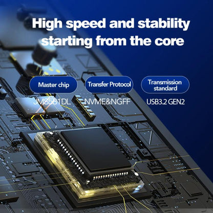 Blueendless M.2 Nvme/Sata Dual-Protocol Hard Disk Box HUB 4K60Hz+USB 10G x 2+Type-C 10G+PD100W - USB HUB by Blueendless | Online Shopping UK | buy2fix