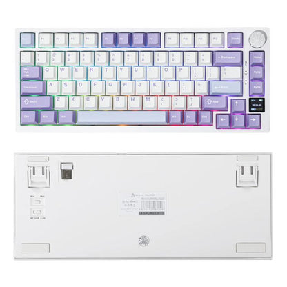 Ajazz AK820 Pro Wireless Bluetooth Tri- mode Custom Hot Swap Gasket Mechanical Gaming Keyboard With TFT Screen, Color: Flying Fish Spindle Black - Wireless Keyboard by Ajazz | Online Shopping UK | buy2fix