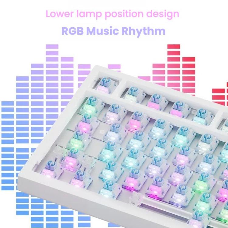 Ajazz AK820 Pro Wireless Bluetooth Tri- mode Custom Hot Swap Gasket Mechanical Gaming Keyboard With TFT Screen, Color: Flying Fish Spindle Black - Wireless Keyboard by Ajazz | Online Shopping UK | buy2fix