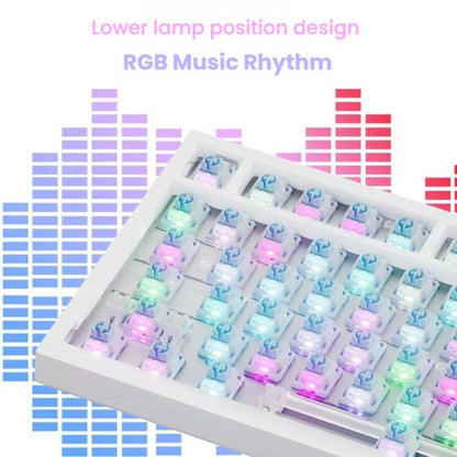 Ajazz AK820 Pro Wireless Bluetooth Tri- mode Custom Hot Swap Gasket Mechanical Gaming Keyboard With TFT Screen, Color: Flying Fish Spindle Black - Wireless Keyboard by Ajazz | Online Shopping UK | buy2fix