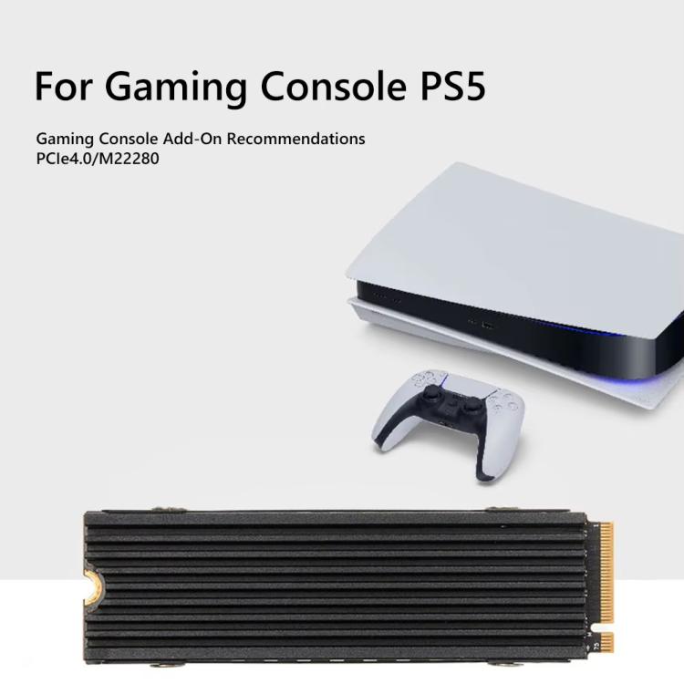 FinalCool M.2 2280 NVME SSD Radiator Aluminum Heat Sink for Desktop PC PS5(Black) - Hard Drive Bags & Cases by FinalCool | Online Shopping UK | buy2fix