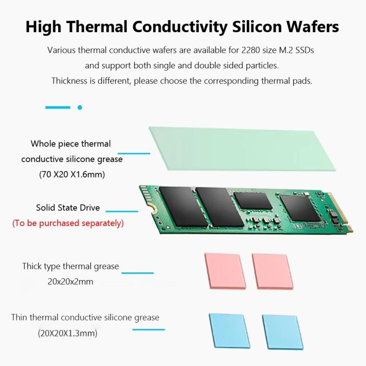 For PS5 Slim / Pro FinalCool M.2 2280 NVME SSD Radiator Integrated Aluminum Alloy Heatsink(Silver) - PS5 Spare Parts by FinalCool | Online Shopping UK | buy2fix