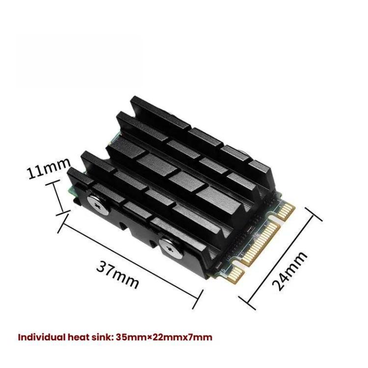 FinalCool  M.2 2242 SSD Solid State Drive Heat Sink Aluminum Radiator(Black) - Hard Drive Bags & Cases by FinalCool | Online Shopping UK | buy2fix