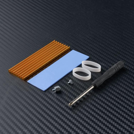 FinalCool M.2 2280 NVMe SSD Heat Sink Solid State Drive Radiator(Gold) - Hard Drive Bags & Cases by FinalCool | Online Shopping UK | buy2fix