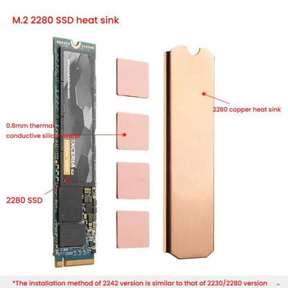 FinalCool M.2 2242 Pure Copper SSD Heat Sink for Game Consoles / Laptops / Mini Hosts - Hard Drive Bags & Cases by FinalCool | Online Shopping UK | buy2fix