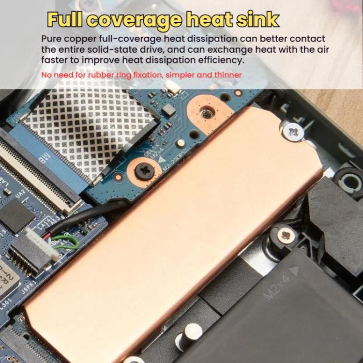 FinalCool M.2 2242 Pure Copper SSD Heat Sink for Game Consoles / Laptops / Mini Hosts - Hard Drive Bags & Cases by FinalCool | Online Shopping UK | buy2fix