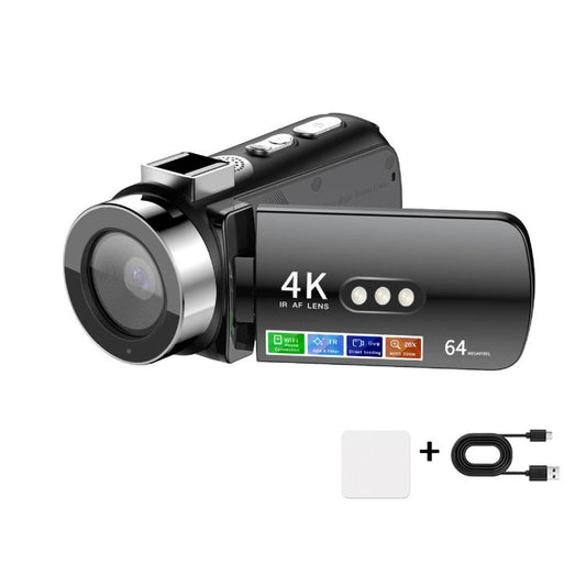 WiFi HD 4K Lightless Colorful Night Vision Digital Video Camera, Color: Black - Video Cameras by buy2fix | Online Shopping UK | buy2fix