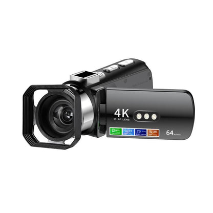 WiFi HD 4K Lightless Colorful Night Vision Digital Video Camera, Color: Black + Lens Hood - Video Cameras by buy2fix | Online Shopping UK | buy2fix