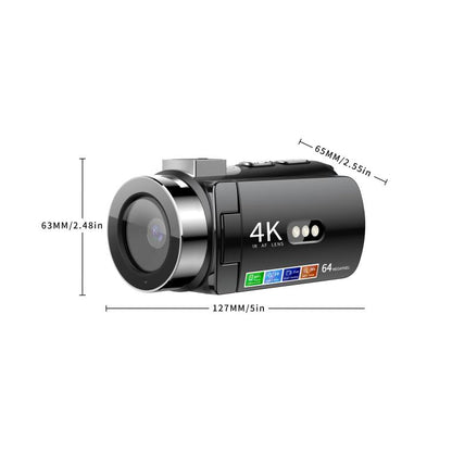 WiFi HD 4K Lightless Colorful Night Vision Digital Video Camera, Color: Black + Fill Light - Video Cameras by buy2fix | Online Shopping UK | buy2fix