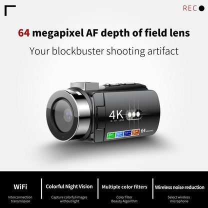 WiFi HD 4K Lightless Colorful Night Vision Digital Video Camera, Color: Red 4pcs /Set - Video Cameras by buy2fix | Online Shopping UK | buy2fix