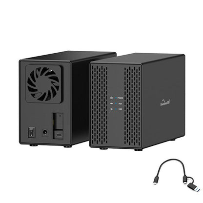 Blueendless DB3502F USB3.0/Type-C Non-array 2.5/3.5-inch Dual-Bay Mobile Hard Disk Box(US Plug) - HDD Enclosure by Blueendless | Online Shopping UK | buy2fix